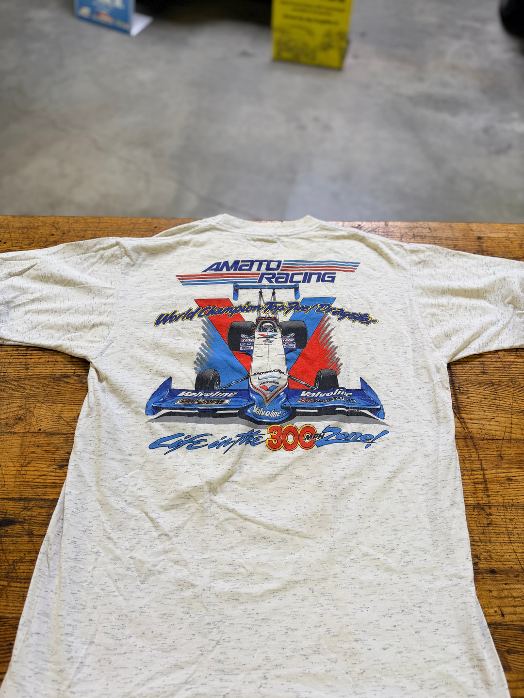 Vintage 1993 Joe Amato Valvoline Top Fuel Tee (L) 5-Time Champion Double Sided NHRA Drag Racing Shirt