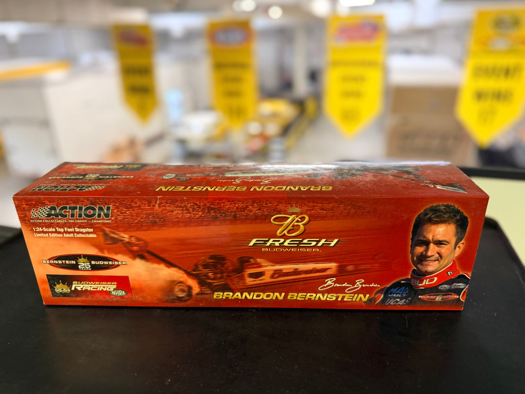 Brandon Bernstein #6 Budweiser “Born On Date” 2004 Top Fuel Dragster 1:24 ARC Diecast – 1 of 3,684