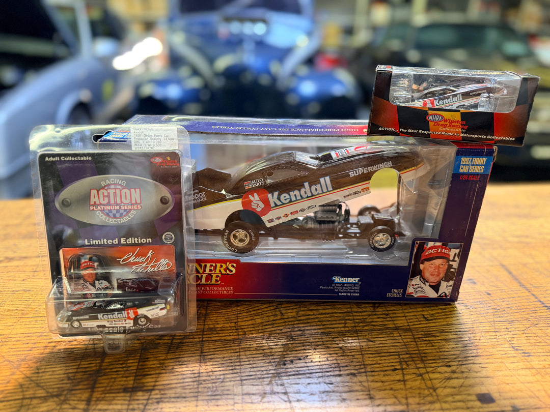 Chuck Etchells Kendall Oil Funny Car 3-Pack (1997) | NHRA Diecast Collector Set – Rare RCCA Editions