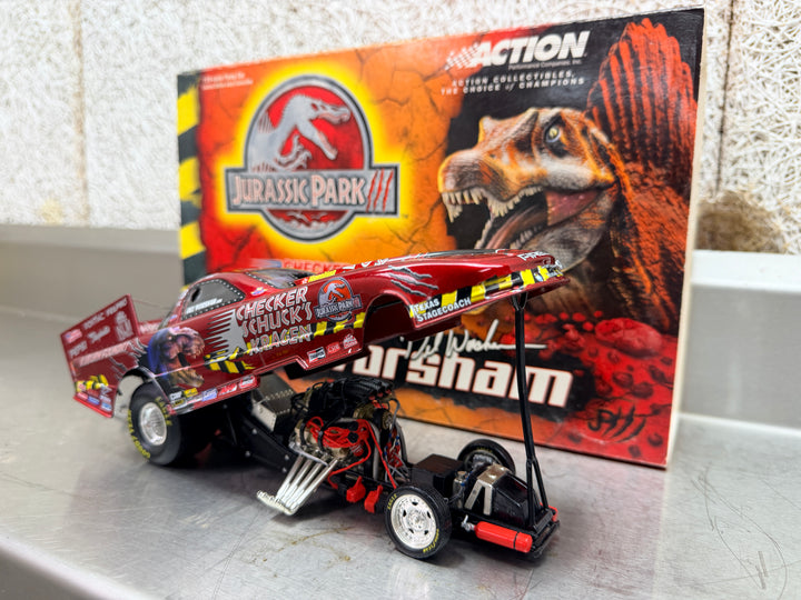 Del Worsham Jurassic Park III 2001 Firebird Funny Car 1:24 – NHRA Diecast 1 of 6000