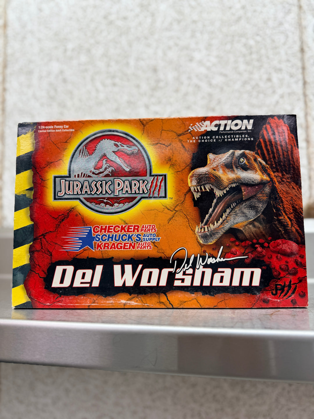 Del Worsham Jurassic Park III 2001 Firebird Funny Car 1:24 – NHRA Diecast 1 of 6000