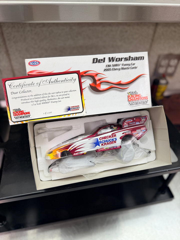 Del Worsham 2005 Checker Schuck’s Kragen Funny Car 1:24 Diecast – Limited 1 of 1500 Racing Champions