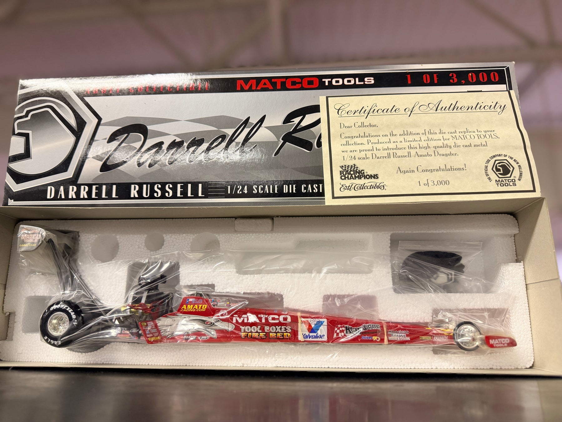 Revd Russell Rook Darrell Russell 2001 Matco Tools Top Fuel Dragster 1:24 Diecast – Rook ...