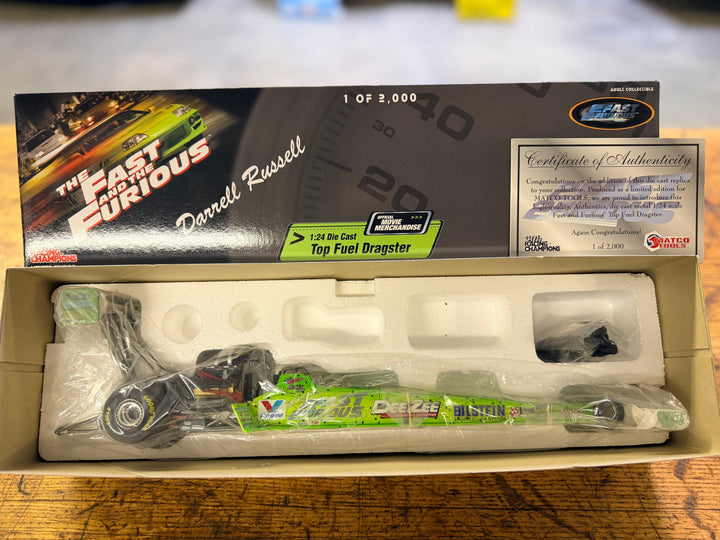 Darrell Russell Fast & Furious 2003 Top Fuel Dragster 1:24 Diecast – Matco Limited Edition 1 of 2000 w/ COA