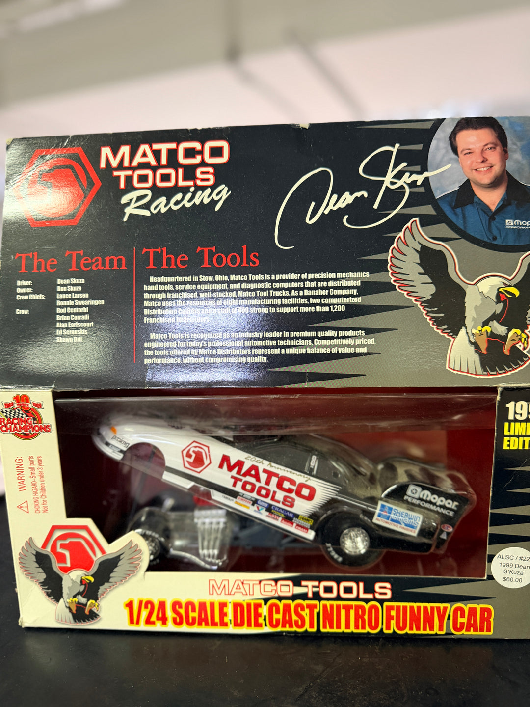 Dean Skuza 1999 Dodge Funny Car 1:24 Scale Limited Edition Diecast – NHRA Collectible