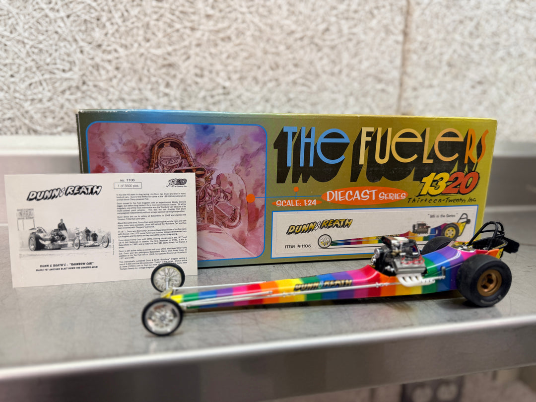 Jim Dunn Rainbow Fueler 1969 Top Fuel Dragster 1:24 – Rare NHRA Diecast 1 of 3,500