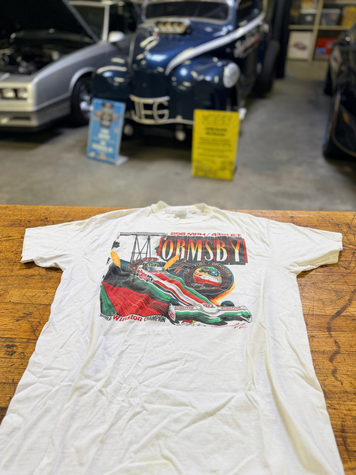 Vintage 1991 Gary Ormsby Castrol Top Fuel Dragster T-Shirt XL Single Stitch NHRA Racing Tee