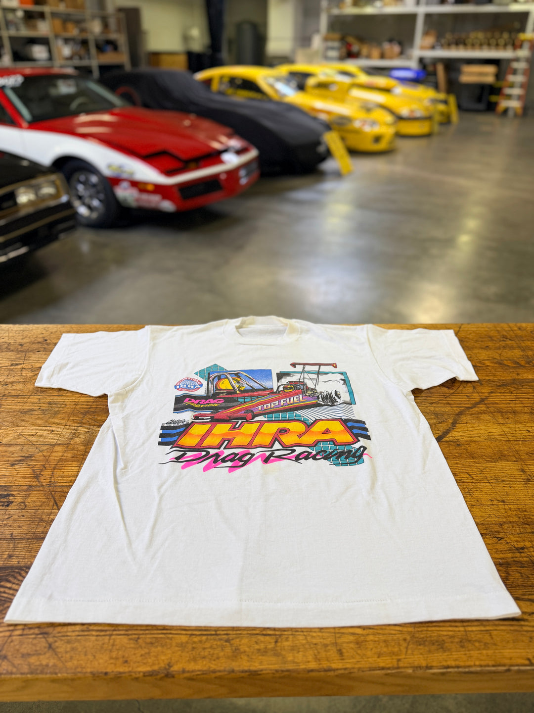 Vintage 1990 IHRA Top Fuel Drag Racing T-Shirt XL Single Stitch 90s Graphic Tee