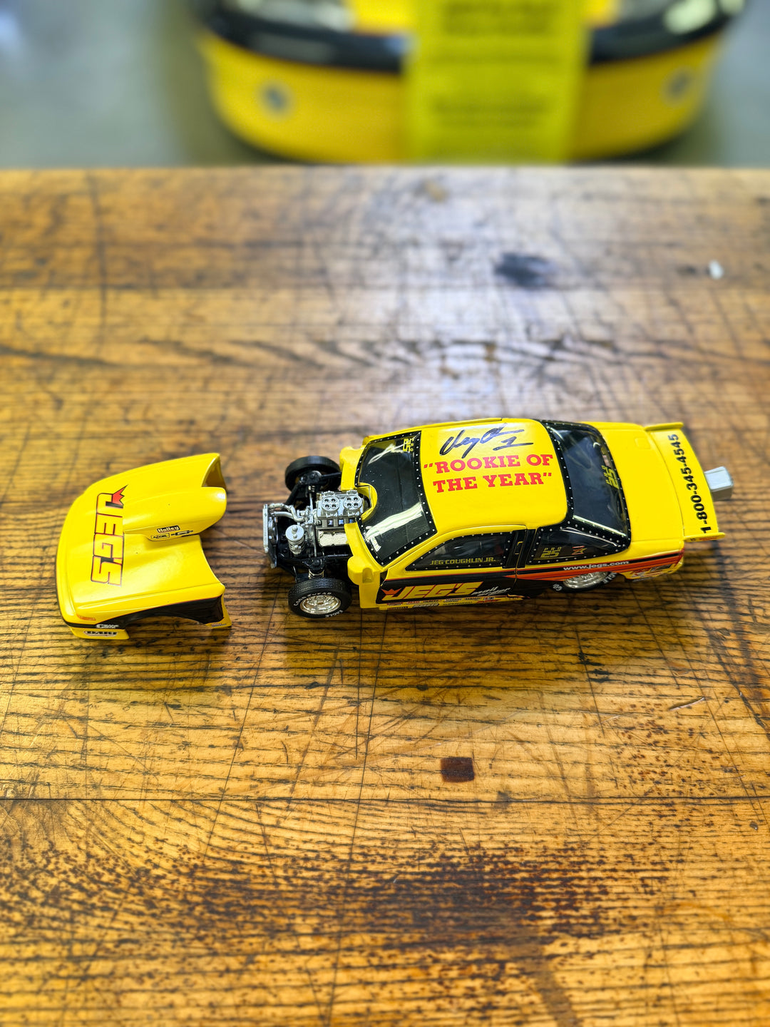 Autographed Jeg Coughlin Jr 1998 Rookie of the Year Oldsmobile Cutlass NHRA Pro Stock Diecast