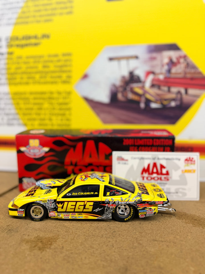 Jeg Coughlin Jr Mac Tools 2001 Chevy Cavalier Pro Stock 1:24 – 1 of 3,000 NHRA Diecast