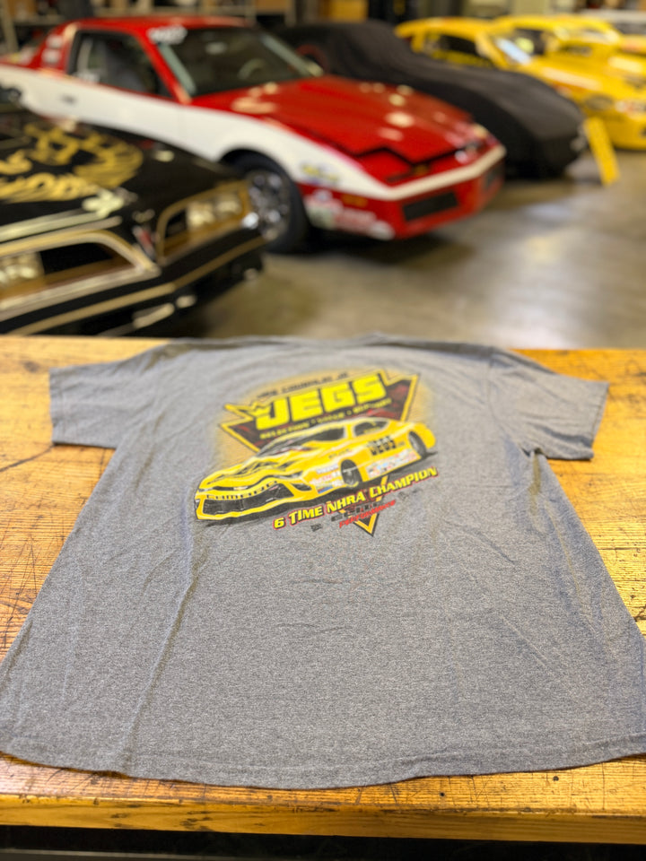 2018 Jeg Coughlin Jr JEGS Pro Stock Tee XL – 6-Time NHRA Champion Camaro Drag Racing Shirt