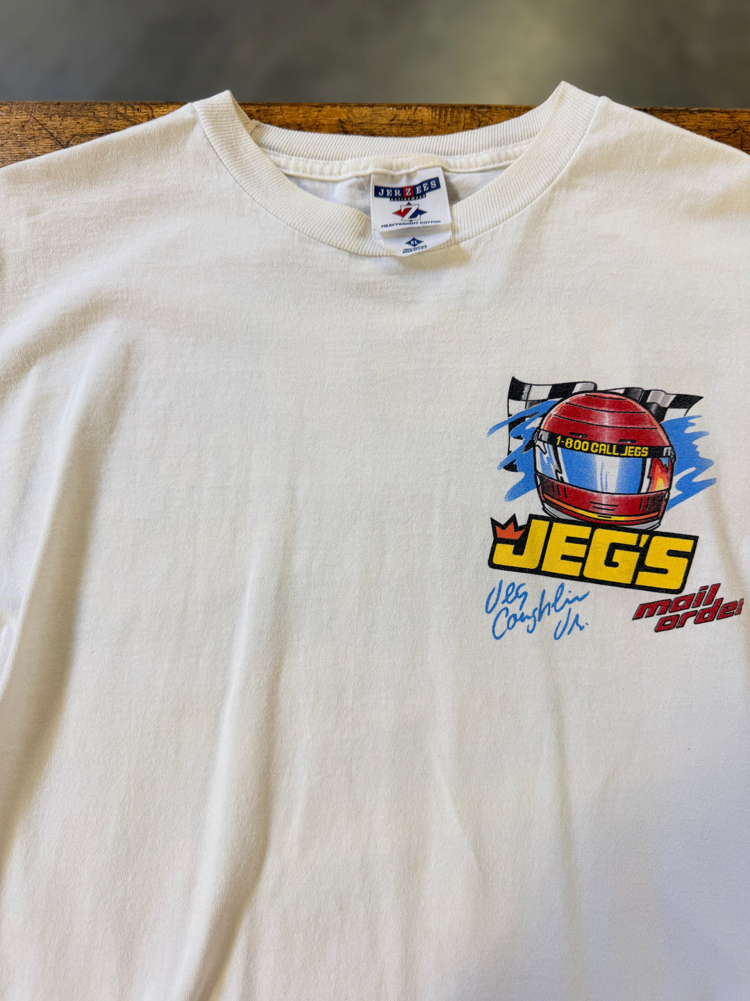 Vintage 1998 Jeg Coughlin Jr Rookie of the Year JEGS Pro Stock NHRA Tee (Size XL)