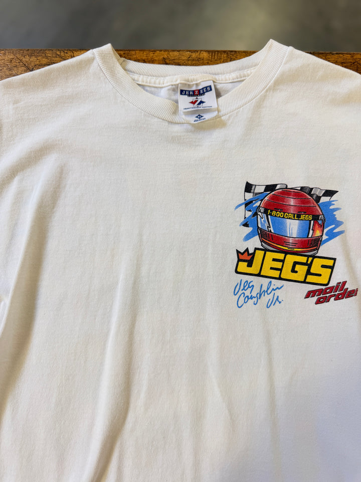 Vintage 1998 Jeg Coughlin Jr Rookie of the Year JEGS Pro Stock NHRA Tee (Size XL)