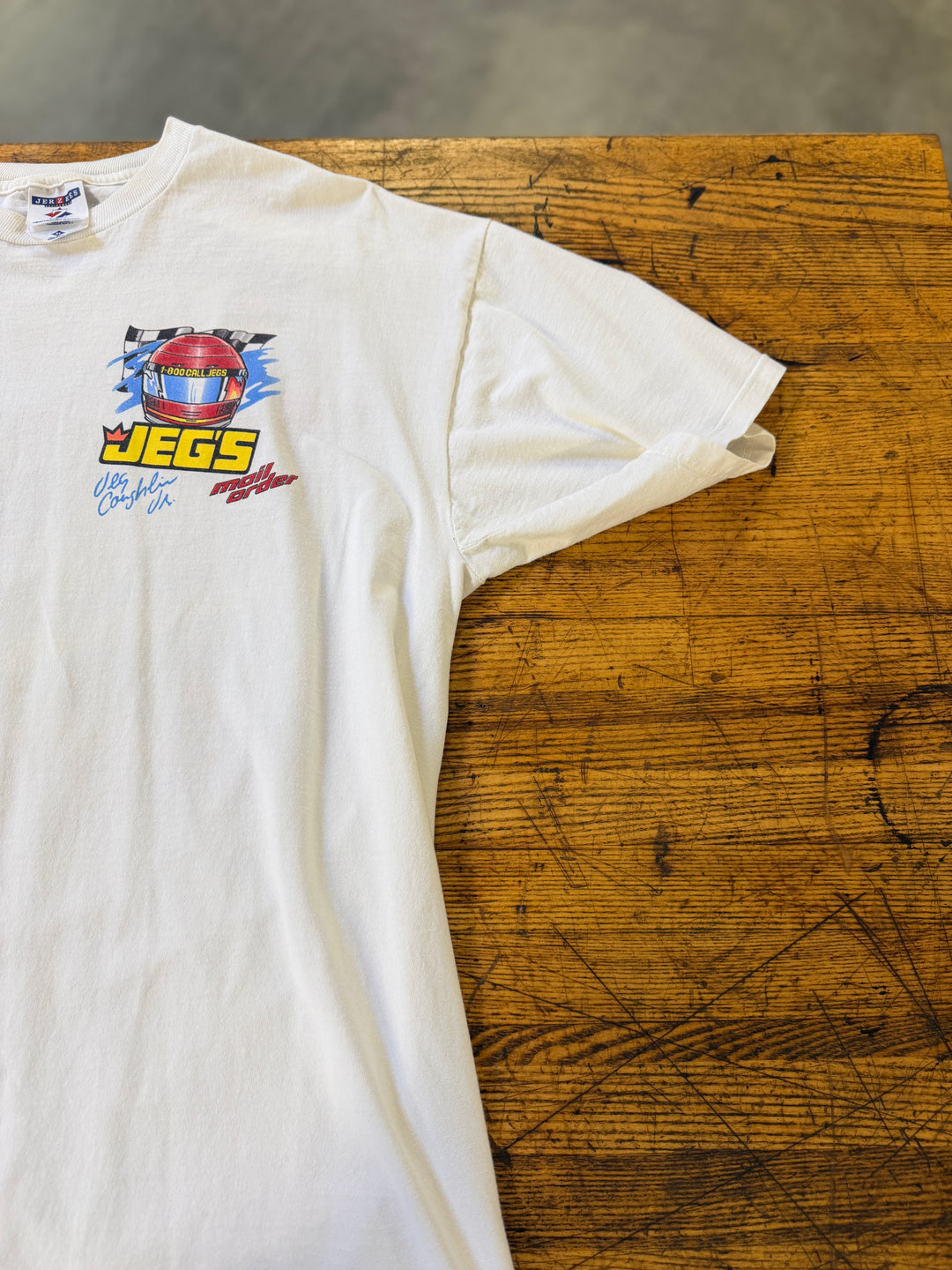Vintage 1998 Jeg Coughlin Jr Rookie of the Year JEGS Pro Stock NHRA Tee (Size XL)