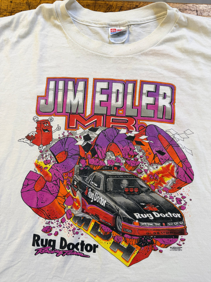 Vintage Jim Epler Rug Doctor Mr 300 Funny Car T-Shirt XXL