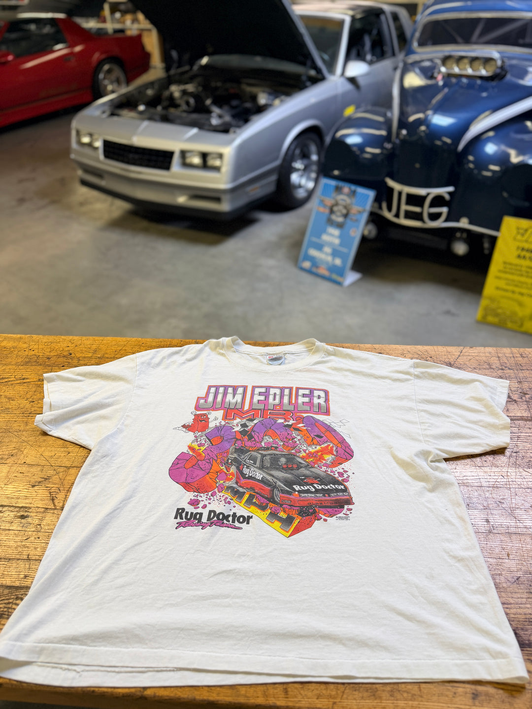 Vintage Jim Epler Rug Doctor Mr 300 Funny Car T-Shirt XXL