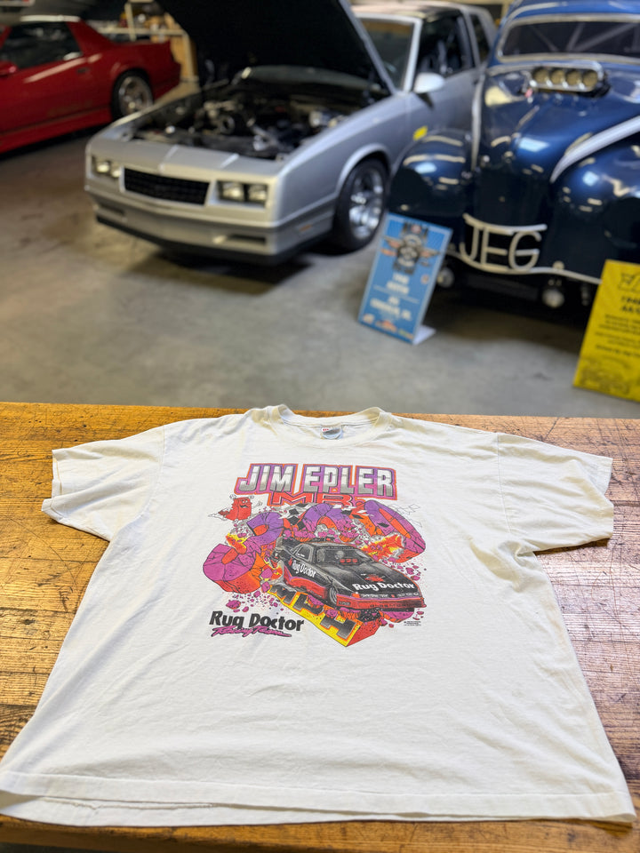 Vintage Jim Epler Rug Doctor Mr 300 Funny Car T-Shirt XXL