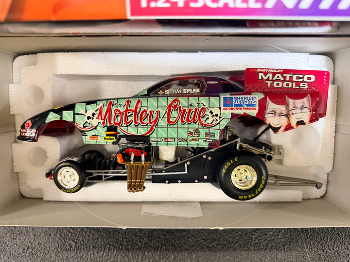 Jim Epler 2001 Motley Crue Nitro Funny Car 1:24 Diecast – Racing Champions (Rare NHRA)