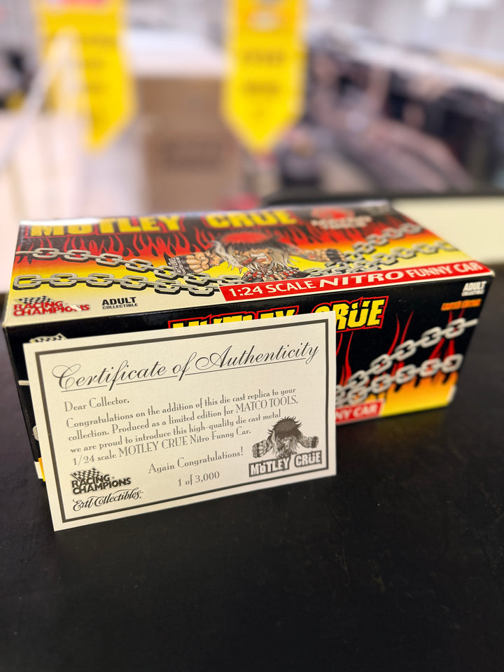 Jim Epler 2001 Motley Crüe Chevy Camaro Funny Car 1:24 Diecast – NHRA Collectible | 1 of 3000