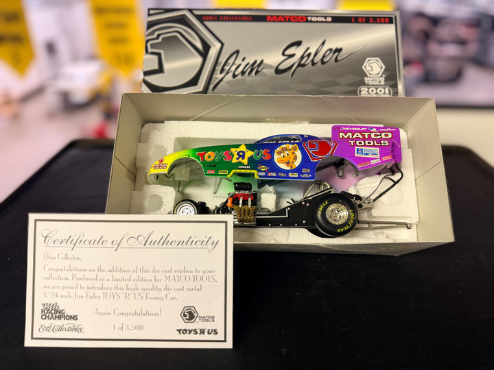Jim Epler 2001 Matco Tools Toys “R” Us Camaro Funny Car 1:24 Diecast – Limited 1 of 3,500