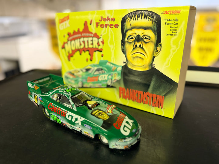 John Force 2000 Frankenstein Funny Car 1:24 Diecast – Castrol GTX Monsters Mustang (Action Collectibles)