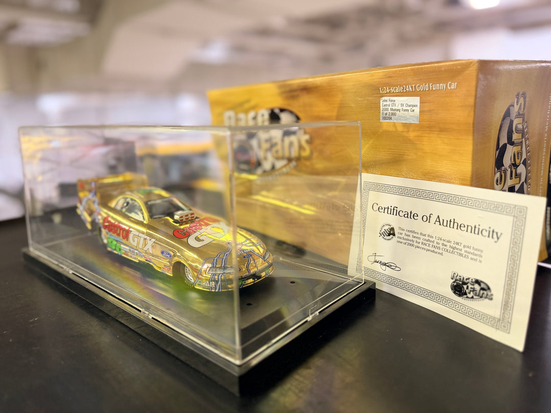 John Force Castrol GTX Gold 9X Champ 2000 Mustang Funny Car 1:24 Diecast – Limited 1 of 2000
