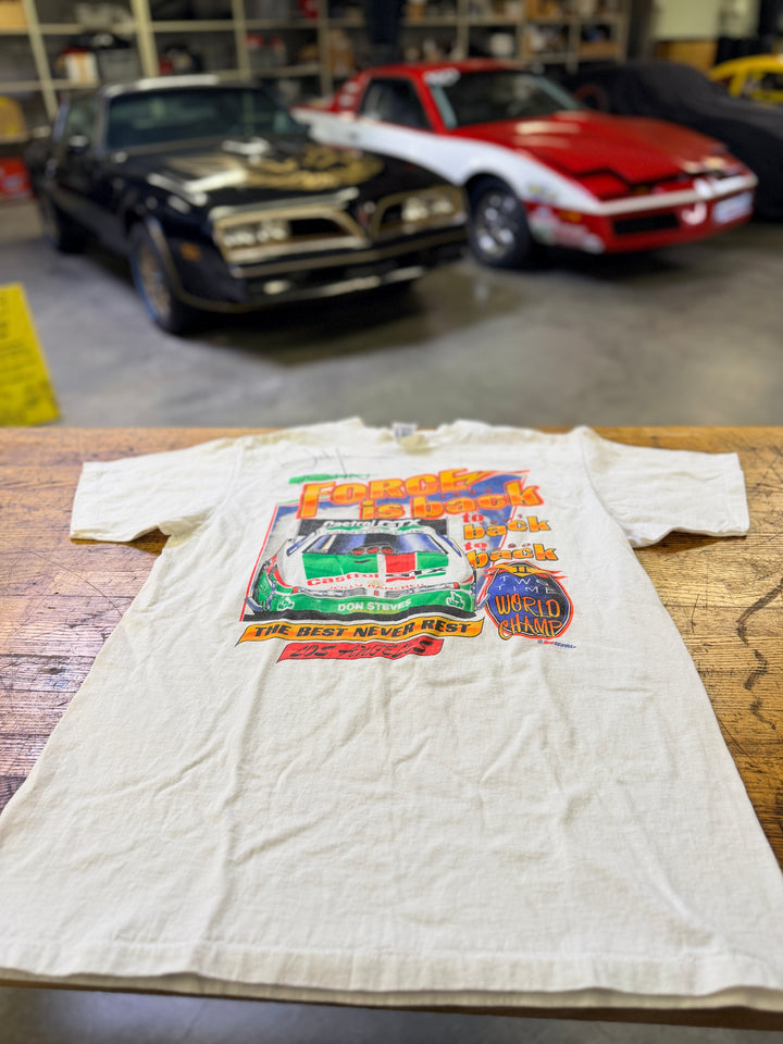 Vintage 1992 John Force Signed NHRA Funny Car Tee XL