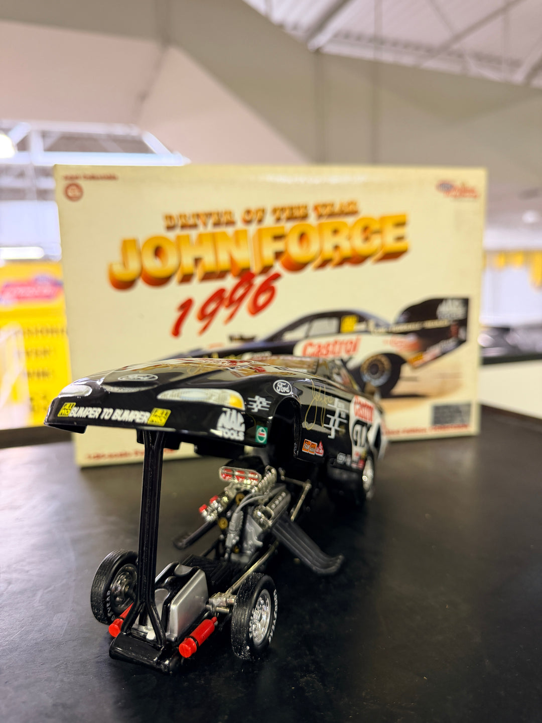 John Force 1996 Driver of the Year Ford Mustang Funny Car 1:24 Diecast – NHRA Collectible | 1 of 5004
