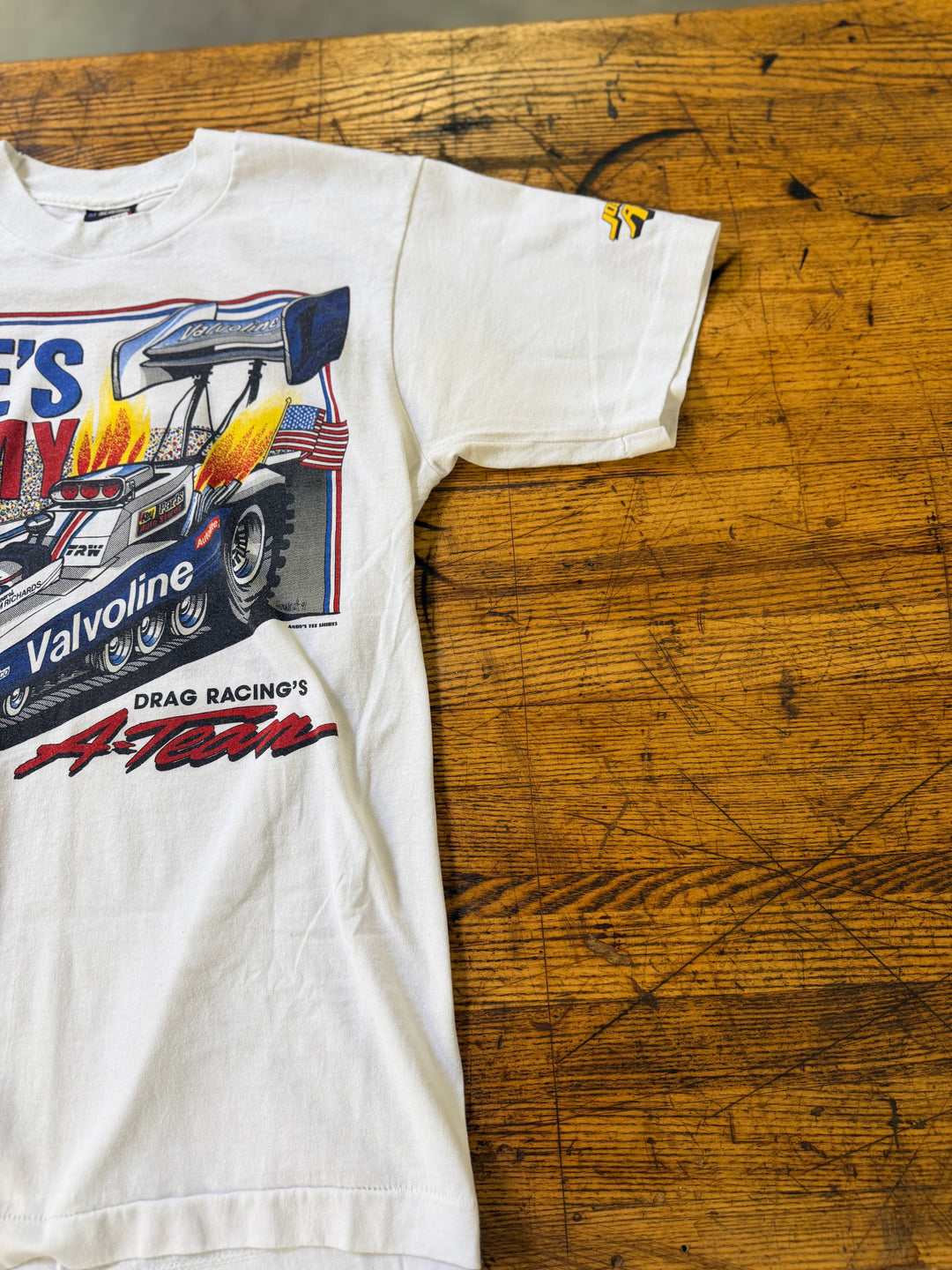 Vintage 1991 Joe’s Army Valvoline Top Fuel NHRA T-Shirt (Medium)
