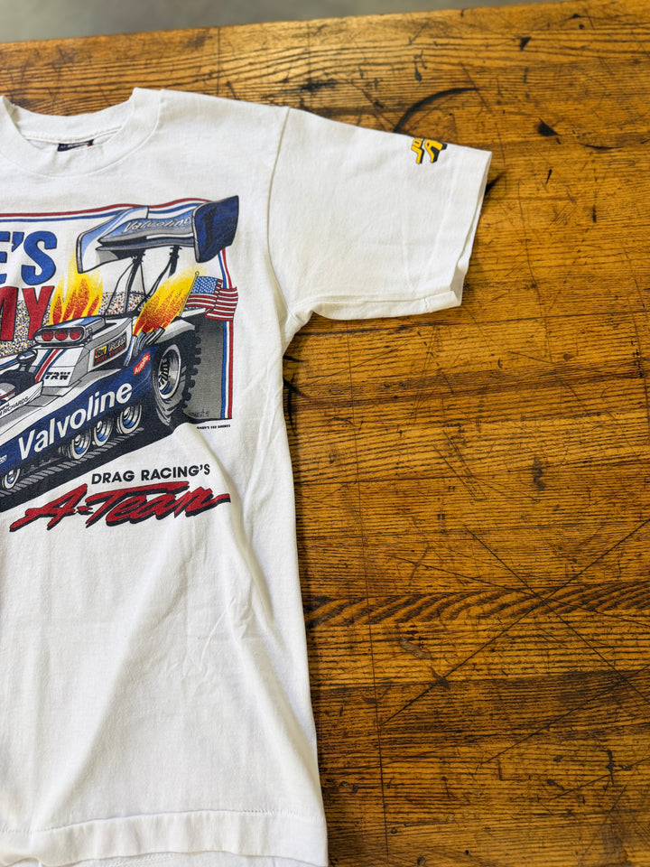 Vintage 1991 Joe’s Army Valvoline Top Fuel NHRA T-Shirt (Medium)