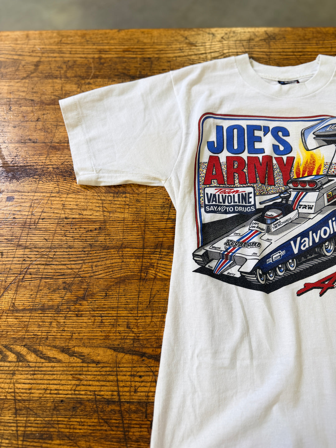Vintage 1991 Joe’s Army Valvoline Top Fuel NHRA T-Shirt (Medium)