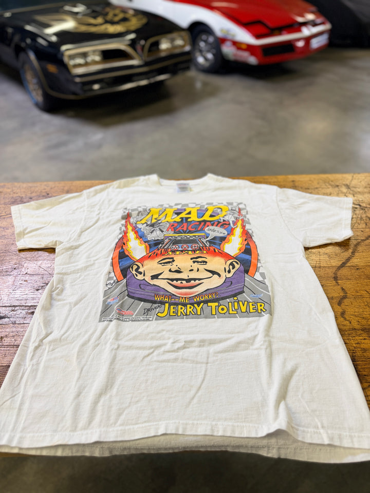 Vintage 90s MAD Magazine Jerry Toliver Racing Tee XL
