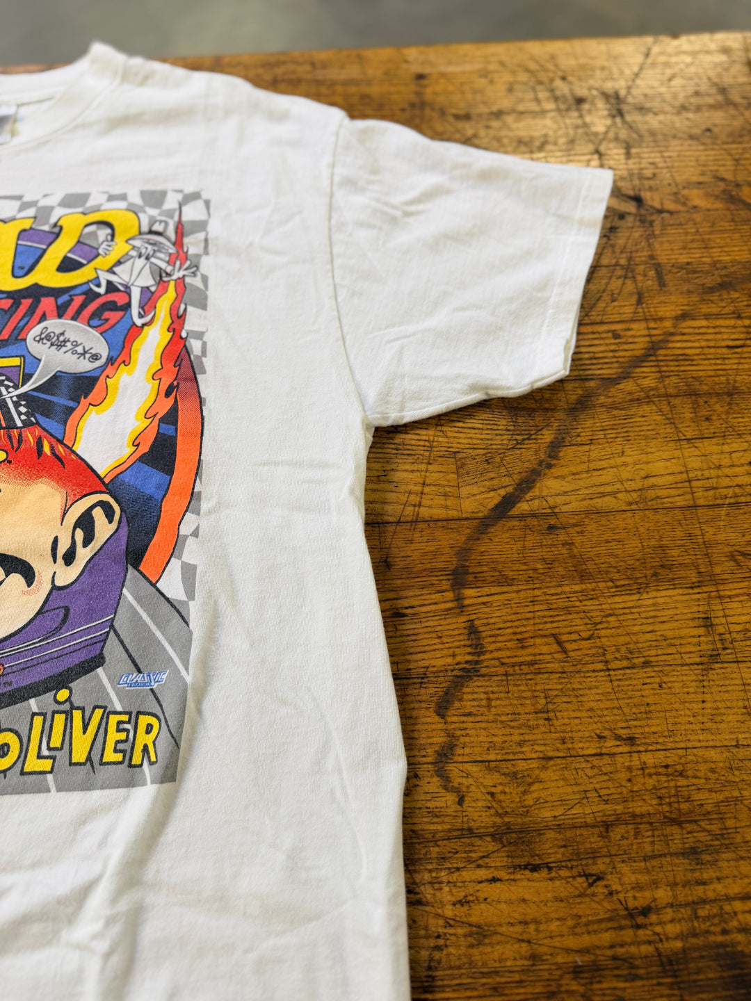 Vintage 90s MAD Magazine Jerry Toliver Racing Tee XL