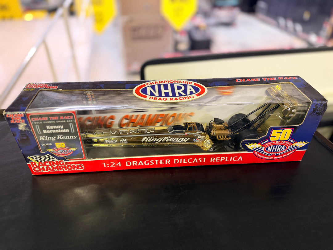 Kenny Bernstein Bud King 2001 Gold Chrome Top Fuel Dragster 1:24 – 1 of 1,000 NHRA 50th Anniversary