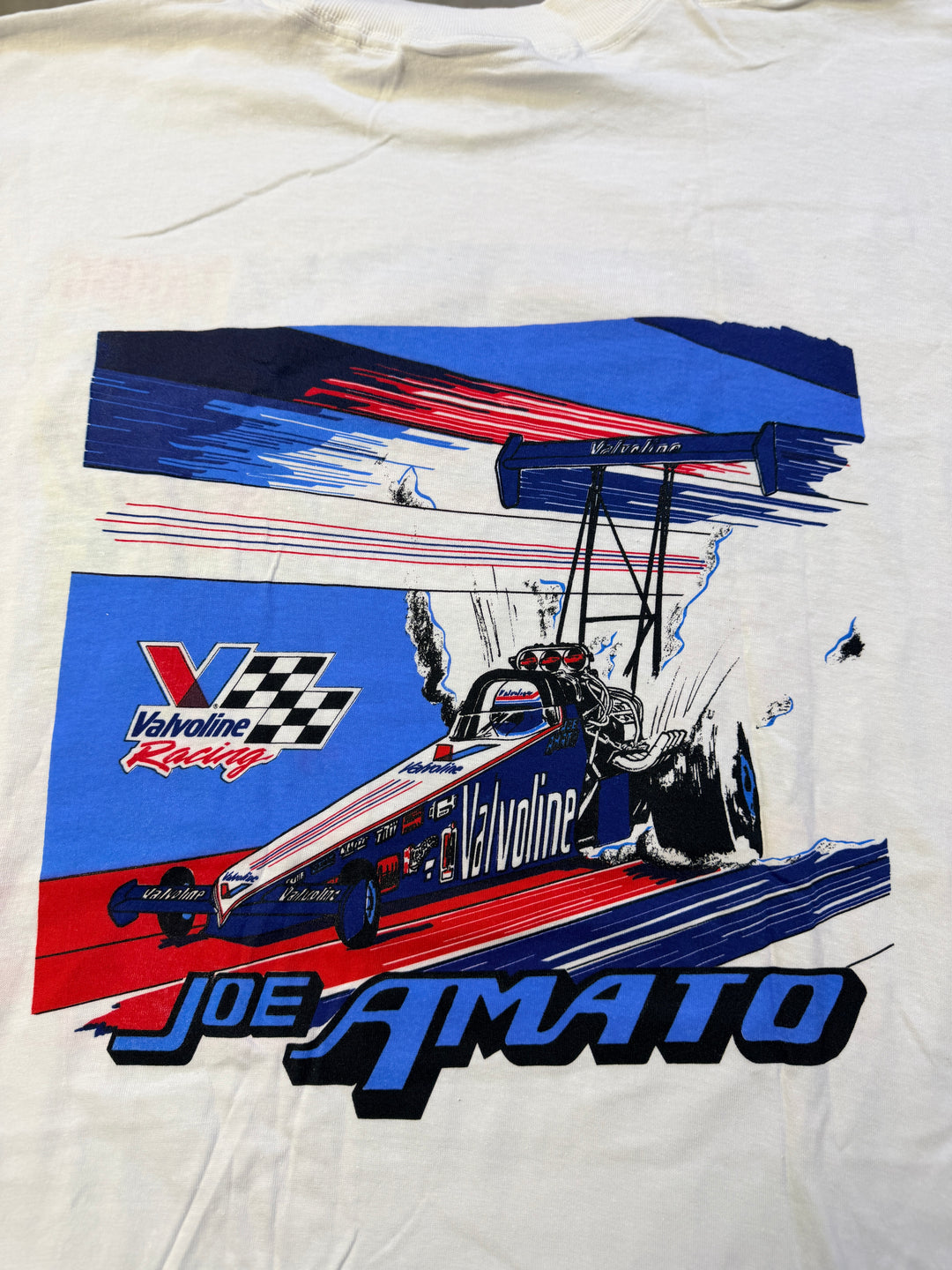 Vintage 90s Joe Amato Valvoline Racing T-Shirt – Keystone Automotive Open House Tee-Size XL | NHRA Top Fuel Legend | Rare Collectible