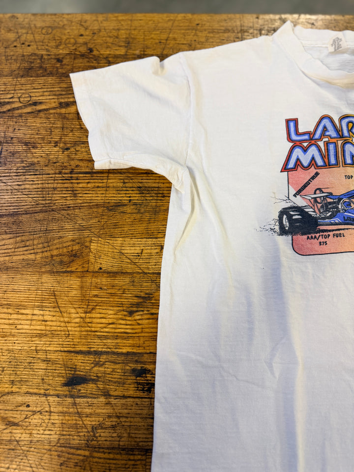 Vintage Larry Minor Racing T-Shirt Large 80s NHRA Top Fuel Drag Racing San Jacinto CA Tee