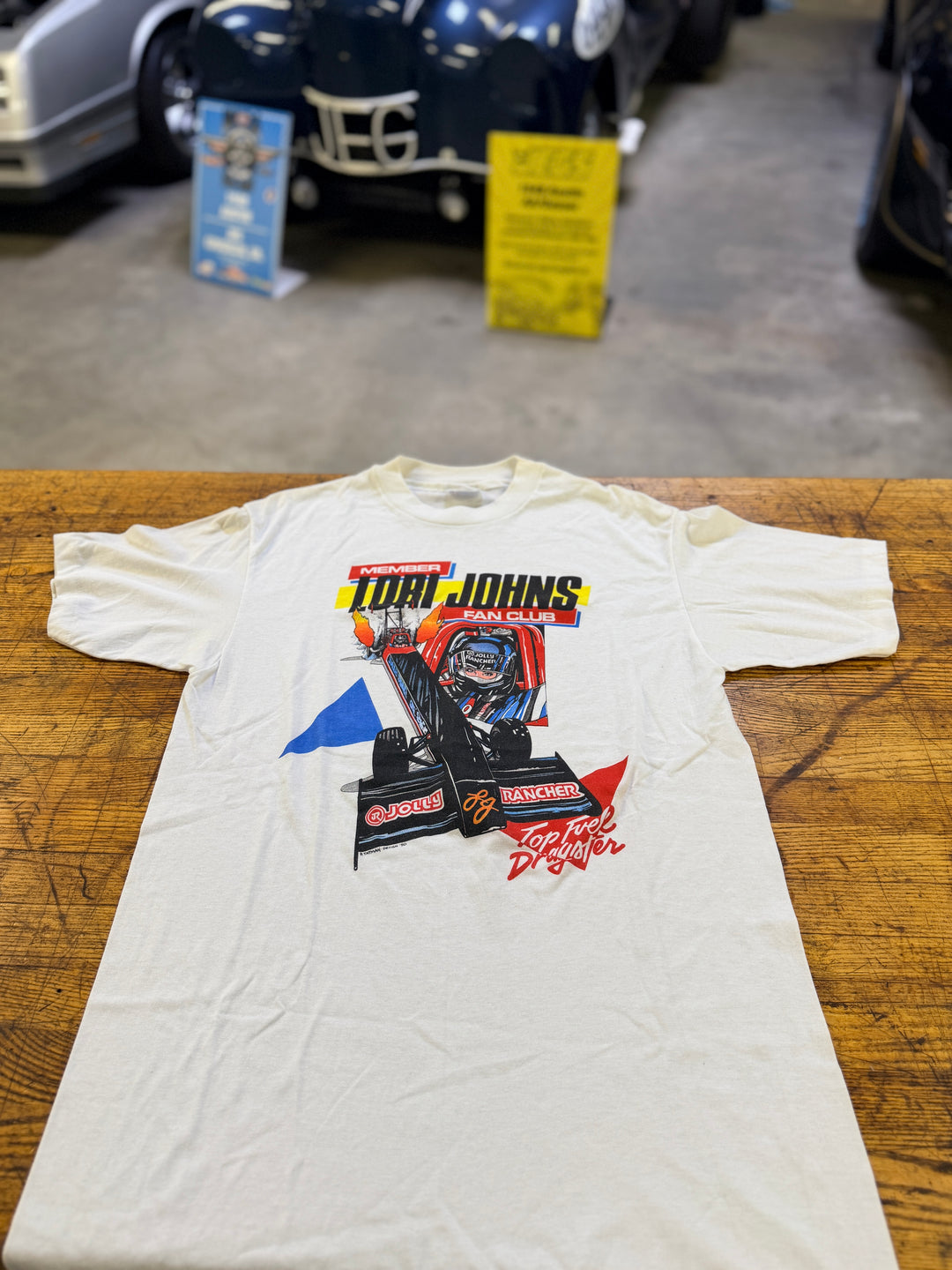 Vintage 1980s Lori Johns NHRA Fan Club Tee (Deadstock, Single Stitch, Large)