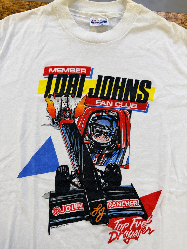 Vintage 1980s Lori Johns NHRA Fan Club Tee (Deadstock, Single Stitch, Large)