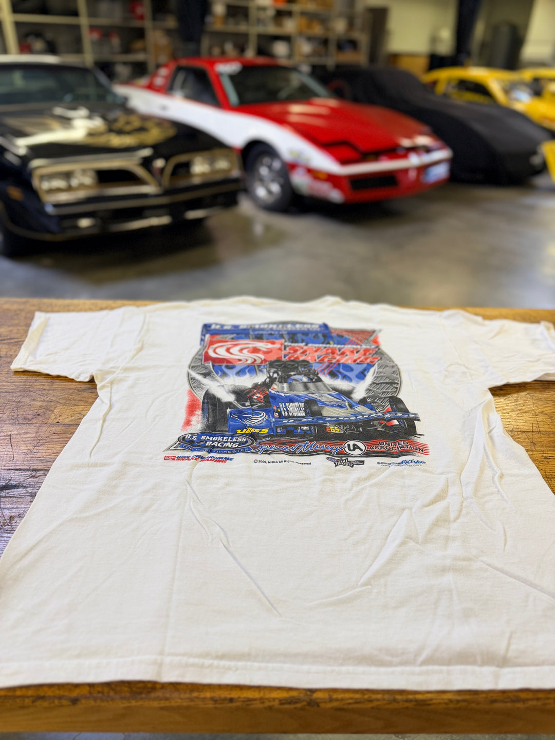 2009 Spencer Massey “Snake Racing” Top Fuel Dragster Tee XL – Don Prudhomme NHRA Shirt