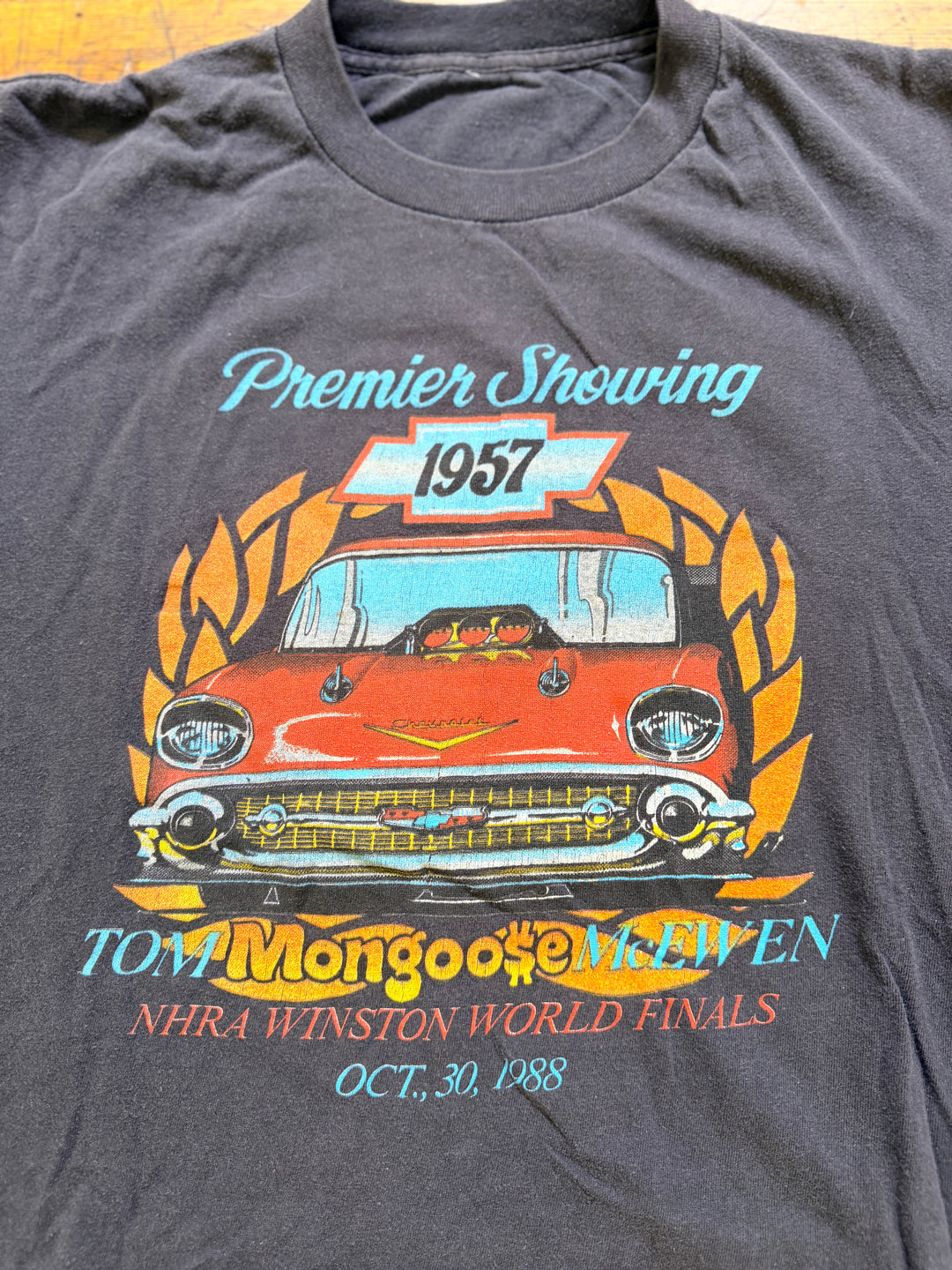 Vintage 1988 Tom “Mongoose” McEwen NHRA Double Sided T-Shirt