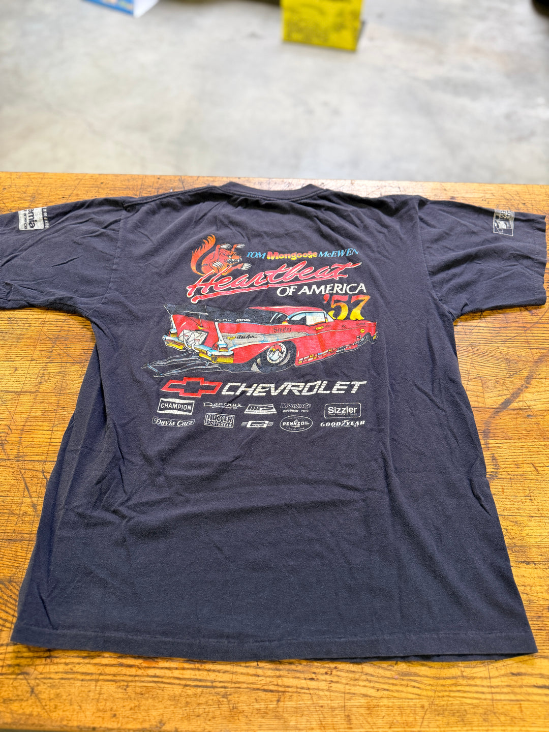 Vintage 1988 Tom “Mongoose” McEwen NHRA Double Sided T-Shirt