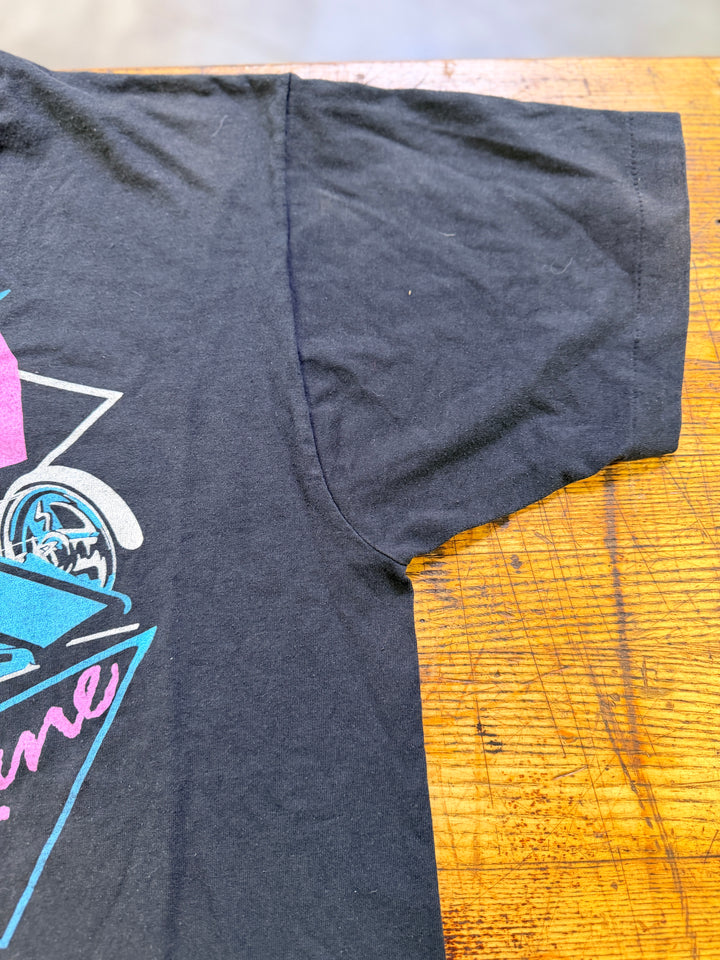Vintage 90s NHRA Life In The Fast Lane Tee XL Single Stitch Black Drag Racing Shirt