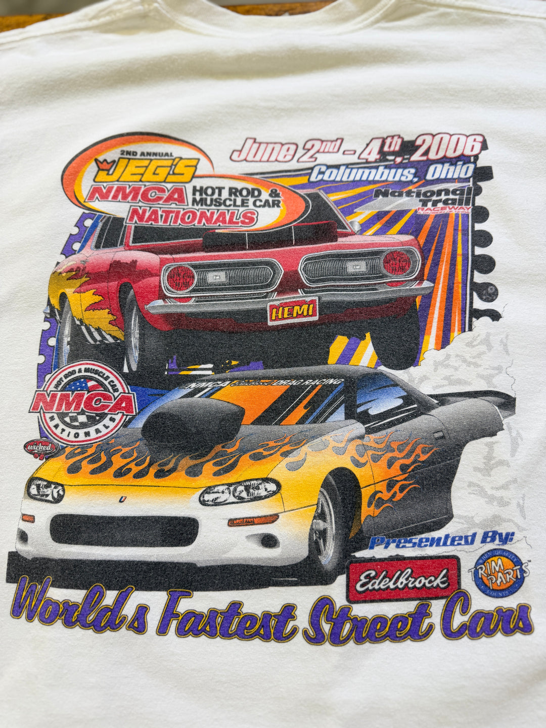 Vintage 2006 JEGS NMCA Hot Rod & Muscle Car Nationals T-Shirt XL – National Trail Raceway