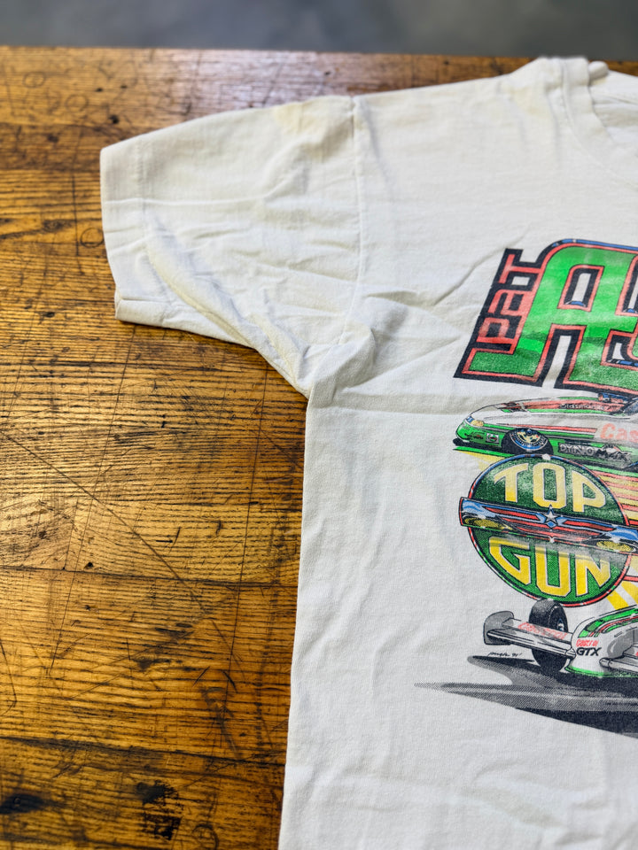 Vintage 90s Pat Austin “Top Gun” Drag Racing Tee (XL) – Rare Dual-Class NHRA Graphic Shirt