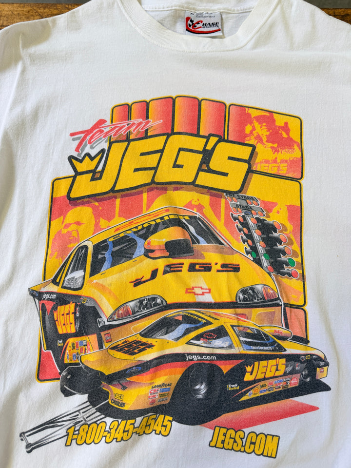 Vintage 2002 Team JEGS NHRA Pro Stock Racing T-Shirt (XL)