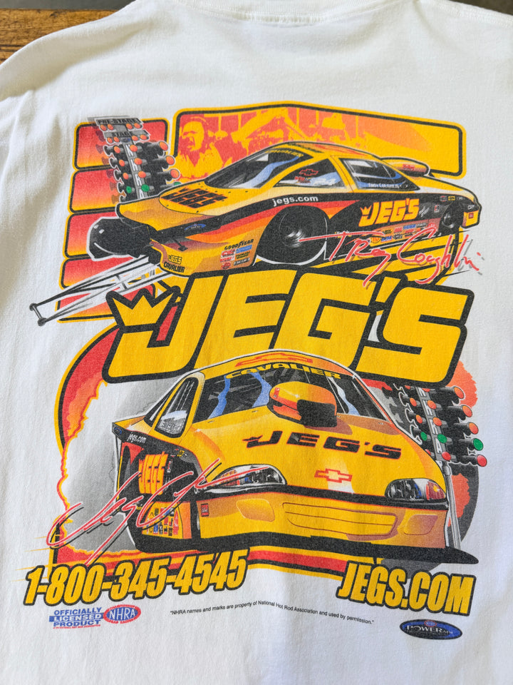 Vintage 2002 Team JEGS NHRA Pro Stock Racing T-Shirt (XL)