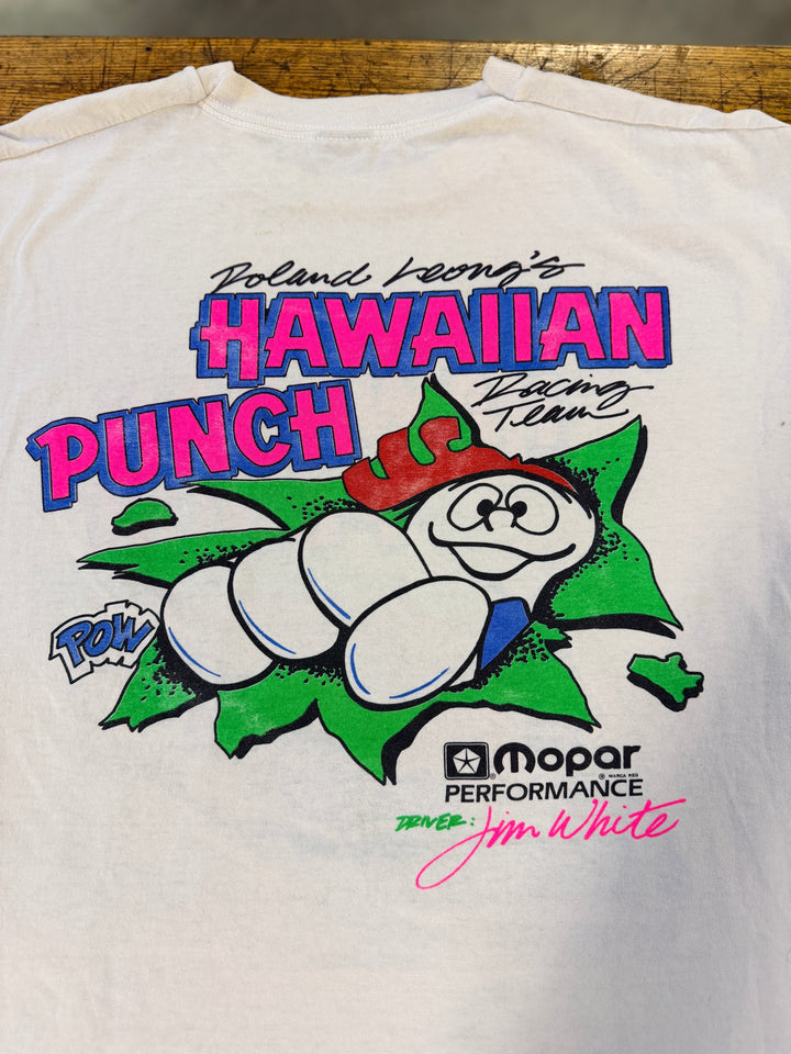 Vintage 90s Hawaiian Punch Funny Car Tee XXL Roland Leong Jim White NHRA Double Sided Rare