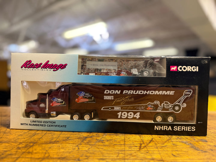 Corgi 1994 Don “The Snake” Prudhomme Final Strike Transporter & Dragster 1:64 (Limited Edition, Unopened)