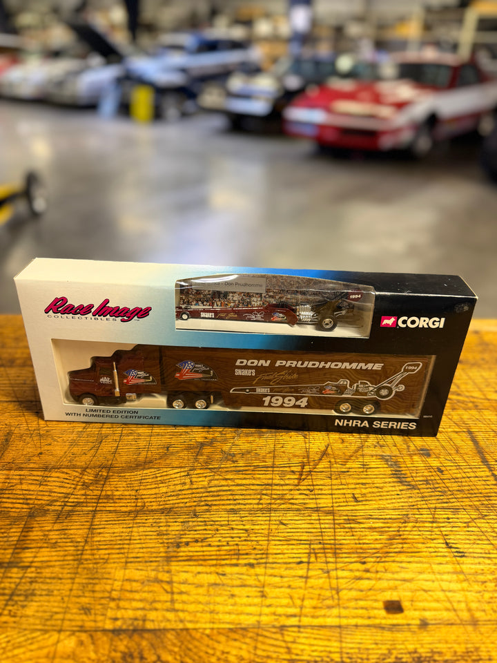 Corgi 1994 Don “The Snake” Prudhomme Final Strike Transporter & Dragster 1:64 (Limited Edition, Unopened)