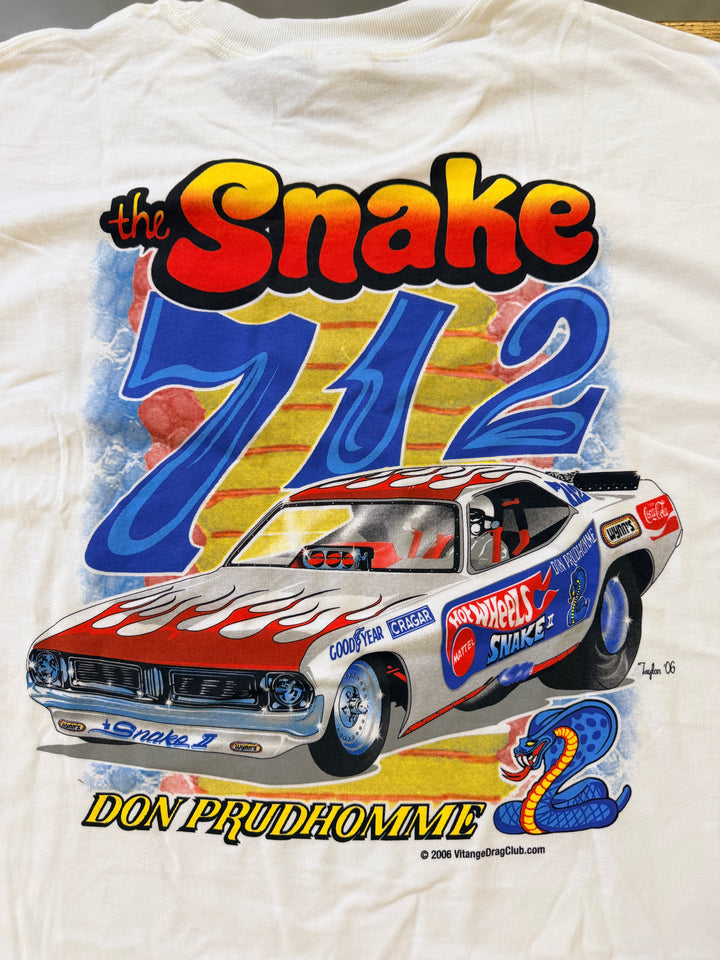 Vintage Don “The Snake” Prudhomme 712 Funny Car Tee XL – Hot Wheels Barracuda NHRA Drag Racing Shirt